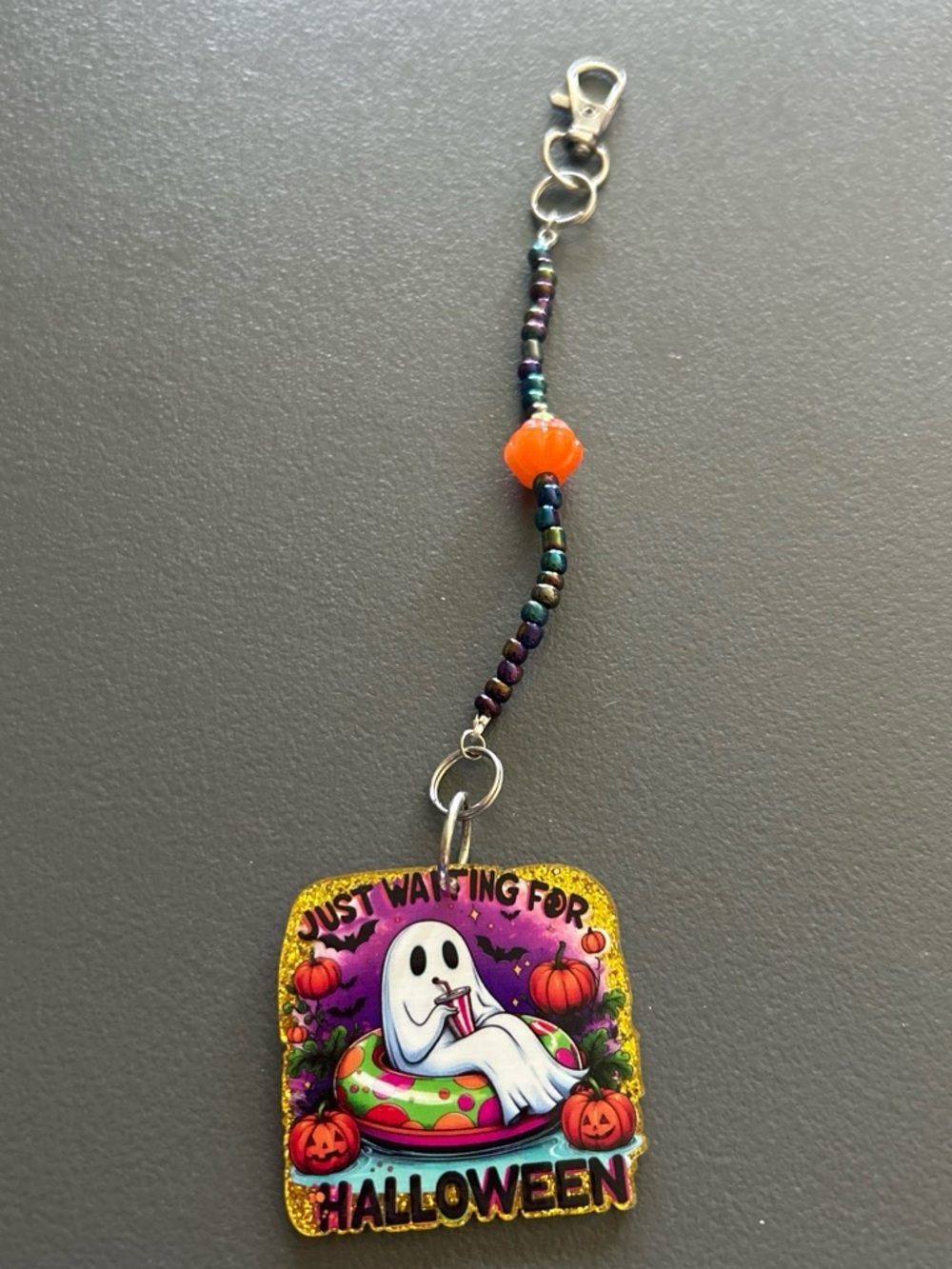 Halloween Ghost Charm Keychain